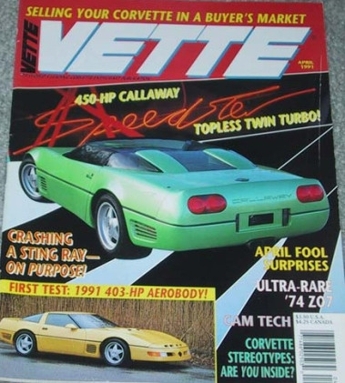 VETTE 1991 APR - L-88, Z07, STINGRAY CONCEPT